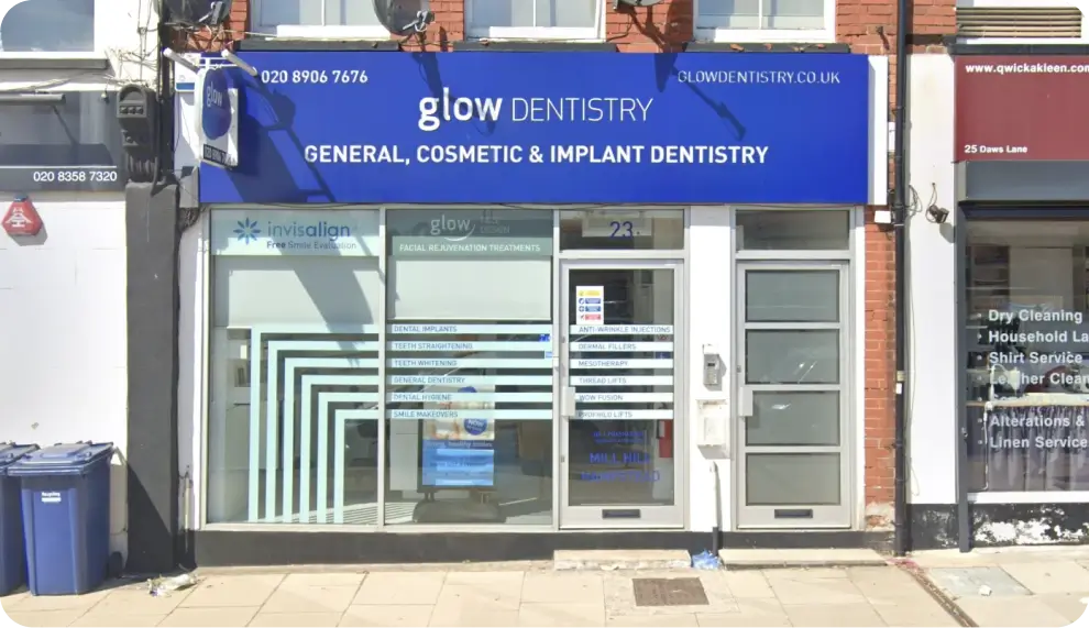Glow Dentistry, Mill Hill clinic exterior
